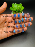 Labradorite Rose Cut Fancy Shape - Code # A47B-A62 • Labradorite Faceted Cut (Polki) • AAA Quality • One Side Cutting