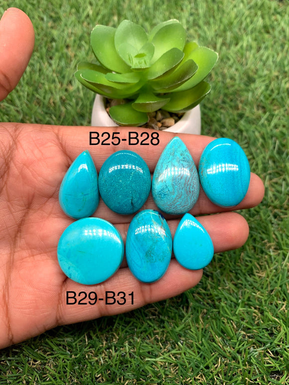 Shattuckite Cabochon • Code B25- B31 • Natural Shattuckite Cabochon • AAAA Quality • Shattuckite Cabs • Shattuckite Pendant