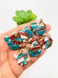 Brown Turquoise Cabochon • Code B18-B23 • AAA Quality • Natural Turquoise Cabs • Perfect for Jewelry Making