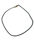 Black Diamond Necklace with 14K gold Clasp , length 17" , 100% Natural stunning diamond beads- Beads size 2-3mm