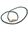 Black Diamond Necklace with 14K gold Clasp , length 17" , 100% Natural stunning diamond beads- Beads size 2-3mm