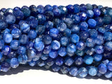 Kyanite Round Faceted 5 mm size -  Top Quality Round Kyanite beads, 40 cm Length- Kyanite Faceted Round Natural Blue Kyanite