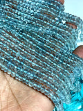 Aquamarine faceted Roundel 5.50 - 6 mm Size •  Length 13 Inch • 5A Quality Transparent Beads • Aquamarine Top Quality Faceted