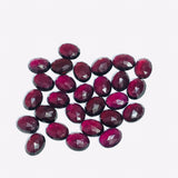 Garnet Rose Cut 7x9 mm oval Size - Pack of 4 Pcs Garnet Faceted - AAA Quality- Best for Jewelry making- One Side Cutting