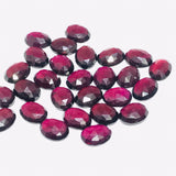 Garnet Rose Cut 8x10 mm Size - Pack of 4 Pcs  Garnet Faceted -  AAA Quality- Best for Jewelry making- One Side Cutting