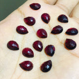 Garnet Rose Cut 9X6mm Size - Pack of 6 Pcs  Garnet Faceted -  AAA Quality- Best for Jewelry making- Origin-India, Pear shape cut