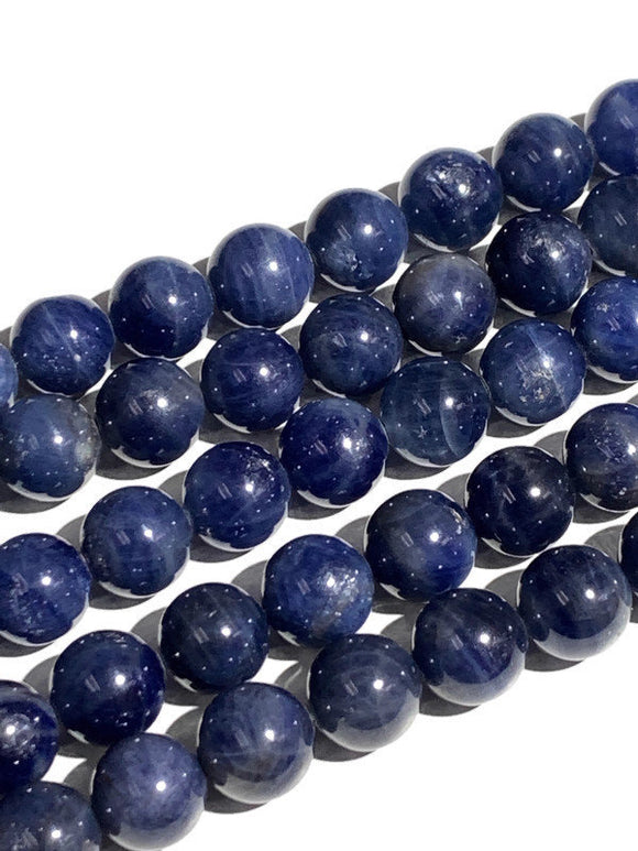 Blue Sapphire Round Beads • 10 mm size • Top Quality AAA 40 cm length • Natural Sapphire Beads • Sapphire Round beads