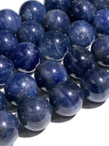 Blue Sapphire Round Beads 8 mm size • Top Quality AAA 40 cm length • Natural Sapphire Beads • Sapphire Round beads