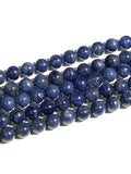 1/2 strand Blue Sapphire Round Beads • 6 mm size • Top Quality AAA 20 cm length • Natural Sapphire Beads • Sapphire Round beads