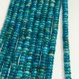 6 MM Neon Apatite Roundel Beads - 40 cm Length - 100% Natural Beads- Neon Apatite Rondelle Beads
