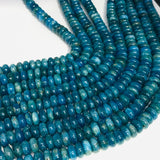 10MM Neon Apatite Roundel Beads - 40 cm Length  - 100% Natural Beads- Neon Apatite Rondelle Beads