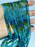 3-4 mm Apatite Roundel Beads • 16 Inch Length • AAA Quality- Apatite Roundel Beads • Multi Color Apatite Beads