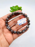 Sunstone Bracelet • 8mm Size • Code #A1 • Weight 17.5 gm • Natural Black Sunstone Round Bracelet • Sunstone Jewelry