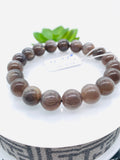 Sunstone Bracelet • 10 mm Size • Code #A7 • Weight 26 gm • Natural Black Sunstone Round Bracelet • Sunstone Jewelry