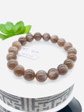 Sunstone Bracelet • 10 mm Size • Code #A8 • Weight 30 gm • Natural Black Sunstone Round Bracelet • Sunstone Jewelry