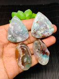 Aqua Chalcedony Cabochon • Code A1-A4 • AAA Quality • Natural Aqua Chalcedony Cabs • Perfect for Jewelry Making • Wire Wrapping Stone