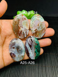 Aqua Chalcedony Cabochon • Code A23- A26 • AAA Quality • Natural Aqua Chalcedony Cabs • Perfect for Jewelry Making • Wire Wrapping Stone