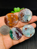 Aqua Chalcedony Cabochon • Code A33- A36 • AAA Quality • Natural Aqua Chalcedony Cabs • Perfect for Jewelry Making • Wire Wrapping Stone