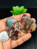 Aqua Chalcedony Cabochon • Code A37- A38 • AAA Quality • Natural Aqua Chalcedony Cabs • Perfect for Jewelry Making • Wire Wrapping Stone