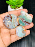 Aqua Chalcedony Cabochon • Code A66- A68 • AAA Quality • Natural Aqua Chalcedony Cabs • Perfect for Jewelry Making • Wire Wrapping Stone