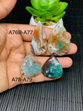 Aqua Chalcedony Cabochon • Code A76B-A79 • AAA Quality • Natural Aqua Chalcedony Cabs • Perfect for Jewelry Making • Wire Wrapping Stone