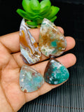 Aqua Chalcedony Cabochon • Code A76B-A79 • AAA Quality • Natural Aqua Chalcedony Cabs • Perfect for Jewelry Making • Wire Wrapping Stone