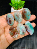 Aqua Chalcedony Cabochon • Code A93-A98  • AAA Quality • Natural Aqua Chalcedony Cabs • Perfect for Jewelry Making • Wire Wrapping Stone