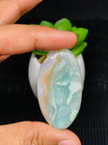 Aqua Chalcedony Cabochon • Code A99- A100 • AAA Quality • Natural Aqua Chalcedony Cabs • Perfect for Jewelry Making • Wire Wrapping Stone