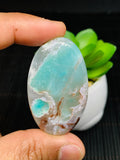 Aqua Chalcedony Cabochon • Code A5- A8 • AAA Quality • Natural Aqua Chalcedony Cabs • Perfect for Jewelry Making • Wire Wrapping Stone