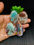 Aqua Chalcedony Cabochon • Code A5- A8 • AAA Quality • Natural Aqua Chalcedony Cabs • Perfect for Jewelry Making • Wire Wrapping Stone