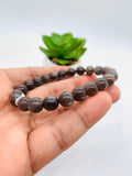 Sunstone Bracelet • 8mm Size • Code #A1 • Weight 17.5 gm • Natural Black Sunstone Round Bracelet • Sunstone Jewelry