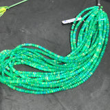 Ethiopian Opal Roundel, size 4MM, heated opal roundel beads, green Ethiopian Opal, length 16”
