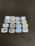 Moonstone Faceted 10X14 MM Rectangle Cabochon   AAA Quality Moonstone Faceted Cabochon- Pack of 1 Piece- Blue Fire Moonstone