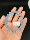 Blue Aquamarine Beaded Bracelet . Length in 7.5 Inch Stretch Bracelet,Code A-7-Aquamarine Bracelet Transparent AAA Grade, weight 32-gm