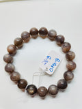 Black Sunstone Bracelet 10mm size-26-GM -Natural Sunstone Beaded Bracelet - Length 7.5 Inch in Stretchable Cord,code BS-1