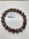 Black Sunstone Bracelet 10mm size-28-GM -Natural Sunstone Beaded Bracelet - Length 7.5 Inch in Stretchable Cord,code BS-2