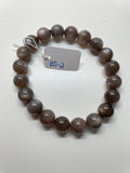 Black Sunstone Bracelet 10mm size-28-GM -Natural Sunstone Beaded Bracelet - Length 7.5 Inch in Stretchable Cord,code BS-2