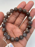 Black Sunstone Bracelet 10mm size-28-GM -Natural Sunstone Beaded Bracelet - Length 7.5 Inch in Stretchable Cord,code BS-2