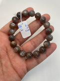 Black Sunstone Bracelet 10mm size-27-GM -Natural Sunstone Beaded Bracelet - Length 7.5 Inch in Stretchable Cord,code BS-3
