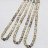 Opal Roundel Beads 7mm size, 16 Inch Strand- Australian opal wheel shape , Flat thin slice shape