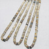 Opal Roundel Beads 7mm size, 16 Inch Strand- Australian opal wheel shape , Flat thin slice shape