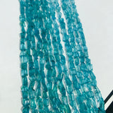 Apatite Faceted Nuggets, 4X6mm approx size, 14 Inch Strand, irregular faceted tumble shape,blue Apatite