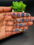 Labradorite Rose Cut Fancy Shape - Code # A17- A32 • Labradorite Faceted Cut (Polki) • AAA Quality • One Side Cutting