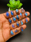 Labradorite Rose Cut Fancy Shape - Code # A47B-A62 • Labradorite Faceted Cut (Polki) • AAA Quality • One Side Cutting
