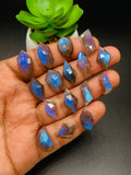 Labradorite  Rose Cut Fancy Shape - Code # A47B-A62 •  Labradorite  Faceted Cut (Polki)  • AAA Quality  • One Side Cutting