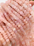 Morganite faceted Roundel Beads • 8 mm Size • Length 40 cm • AAA Quality • 100% Natural Morganite faceted Roundel • Morganite Beads