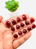 Garnet Rose Cut Fancy Shape • Code #G89- G102 • Garnet Faceted Cut (Polki)  •  AAA Quality- Best for Jewelry making • One Side Cutting