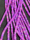 Ethiopian Lavendor Opal 4MM faceted Roundel Beads, 16 Inch Strand, AAA Quality,- Ethiopian opal Roundel, Dyed Ethiopian Opal .