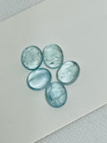 Aquamarine Cabochon 9X11 mm Pack of 2 Pcs - AAA Quality cabs- Natural Aquamarine Cabs