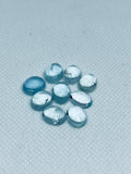 9X11MM Aquamarine Cabochon Pack of 2 Pcs - AAA Quality cabs- Natural Aquamarine Cabs